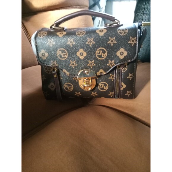 Womens Small Brown & Gold Stylish Handbag with Strap...(H1) - Picture 2 of 6